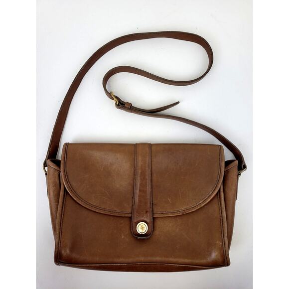 Vintage Coach British Tan Brown Crossbody Bag - Picture 1 of 11